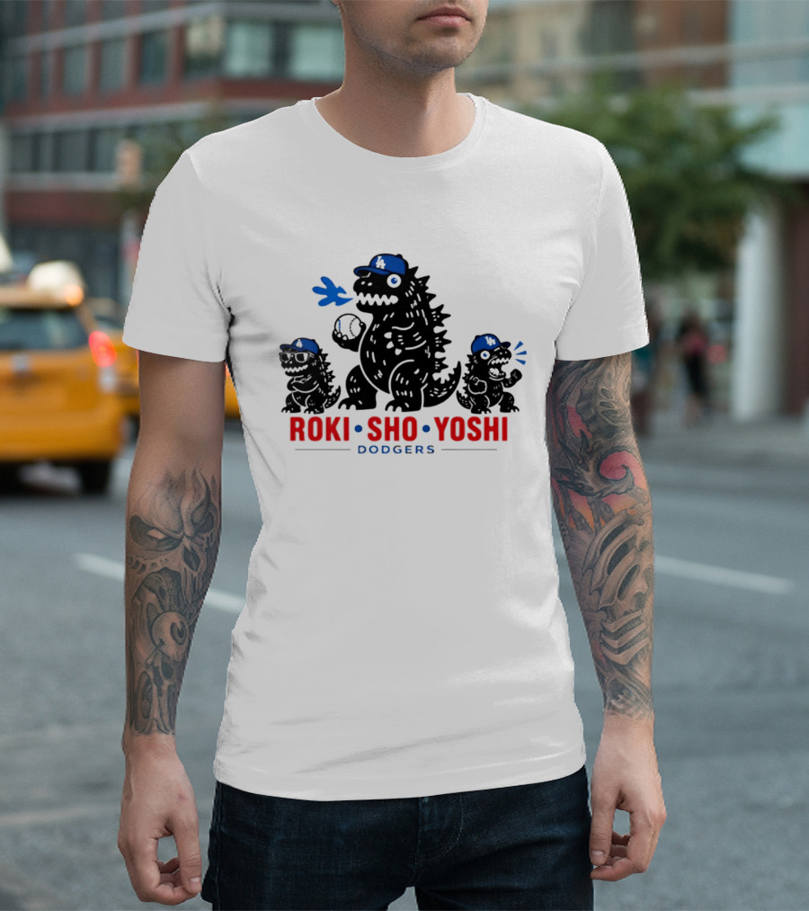 Roki Sho Yoshi Dodgers LA Cap Monsters T-Shirt