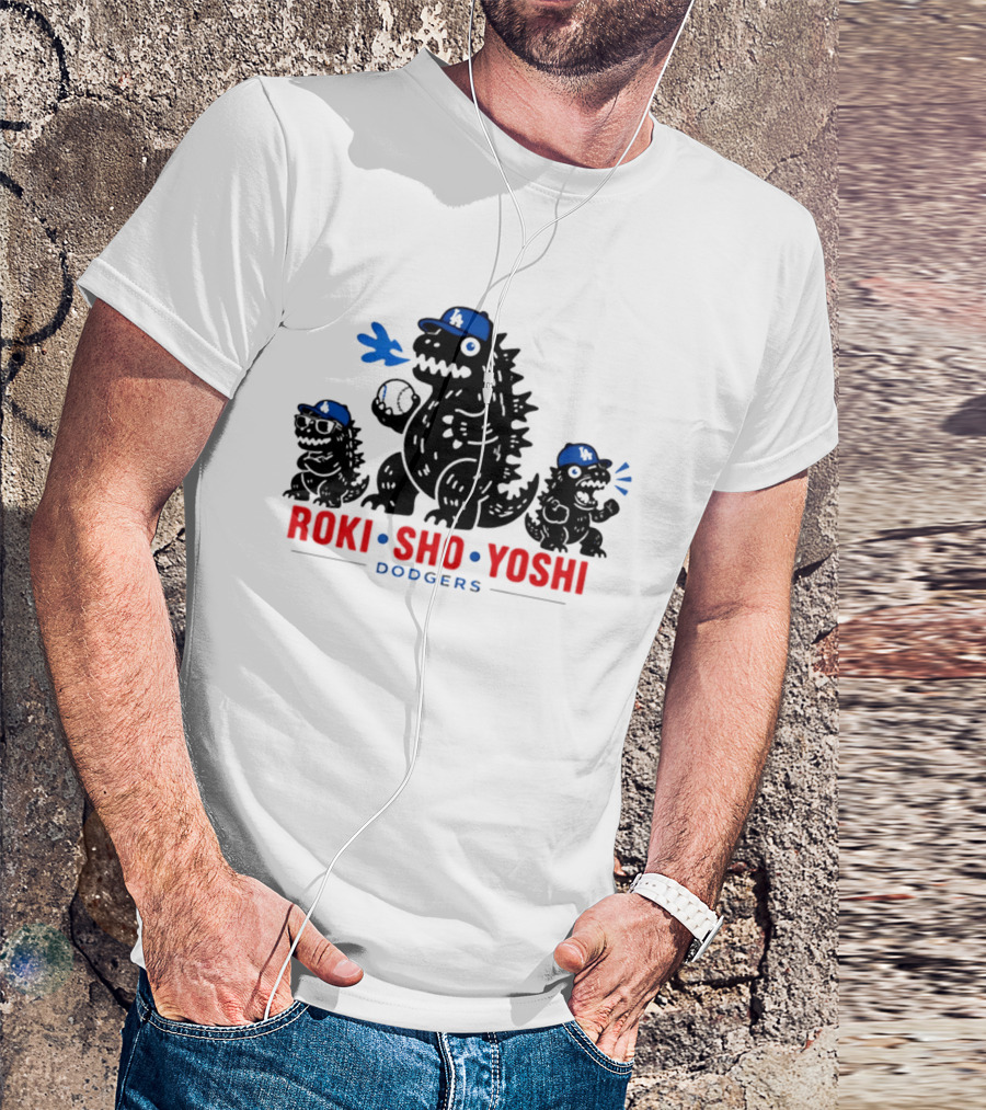 Roki Sho Yoshi Dodgers LA Cap Monsters T-Shirt