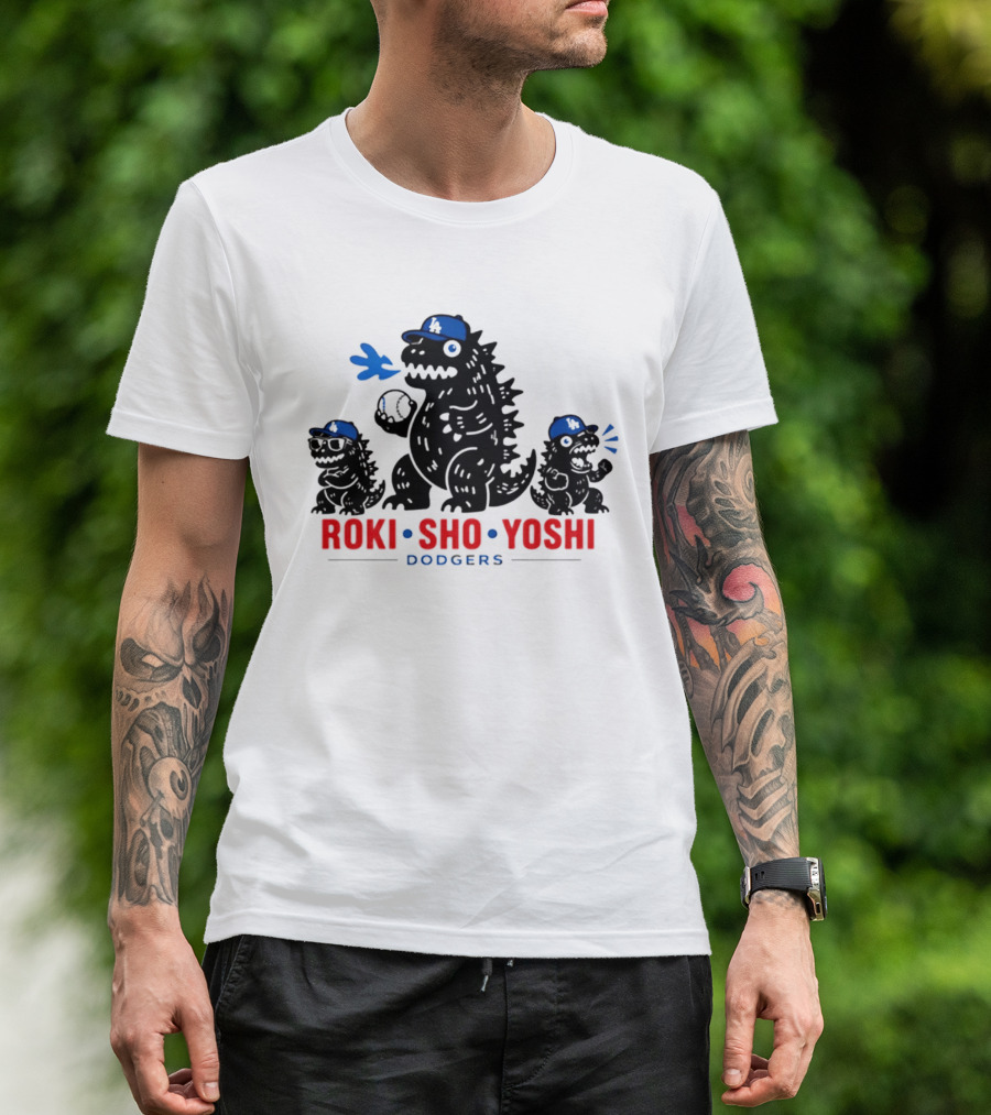 Roki Sho Yoshi Dodgers LA Cap Monsters T-Shirt