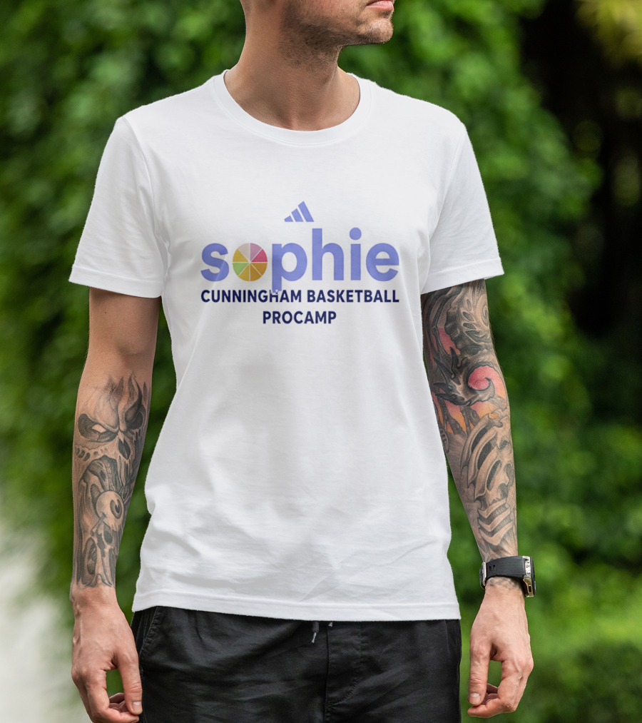 Sophie Cunningham Basketball Procamp Adidas Multi Color Wheel T-Shirt