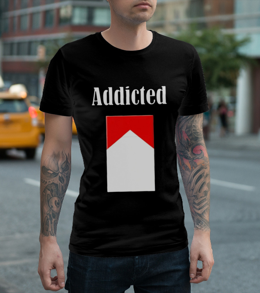 Addicted Cigarette Pack Minimalist Marlboro T-Shirt