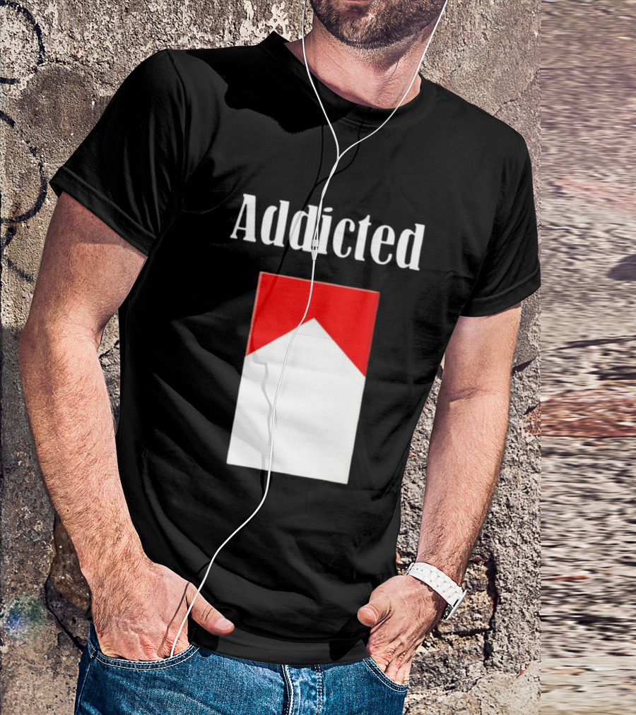 Addicted Cigarette Pack Minimalist Marlboro T-Shirt