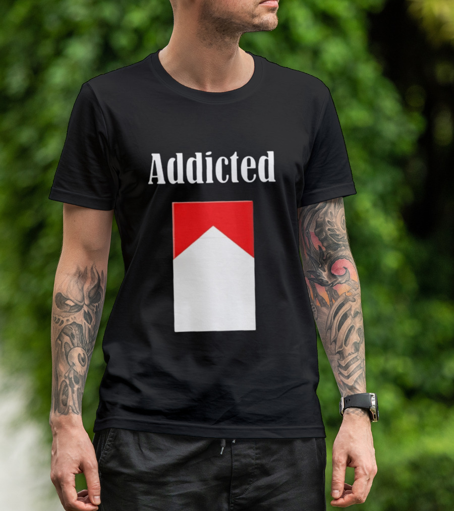 Addicted Cigarette Pack Minimalist Marlboro T-Shirt