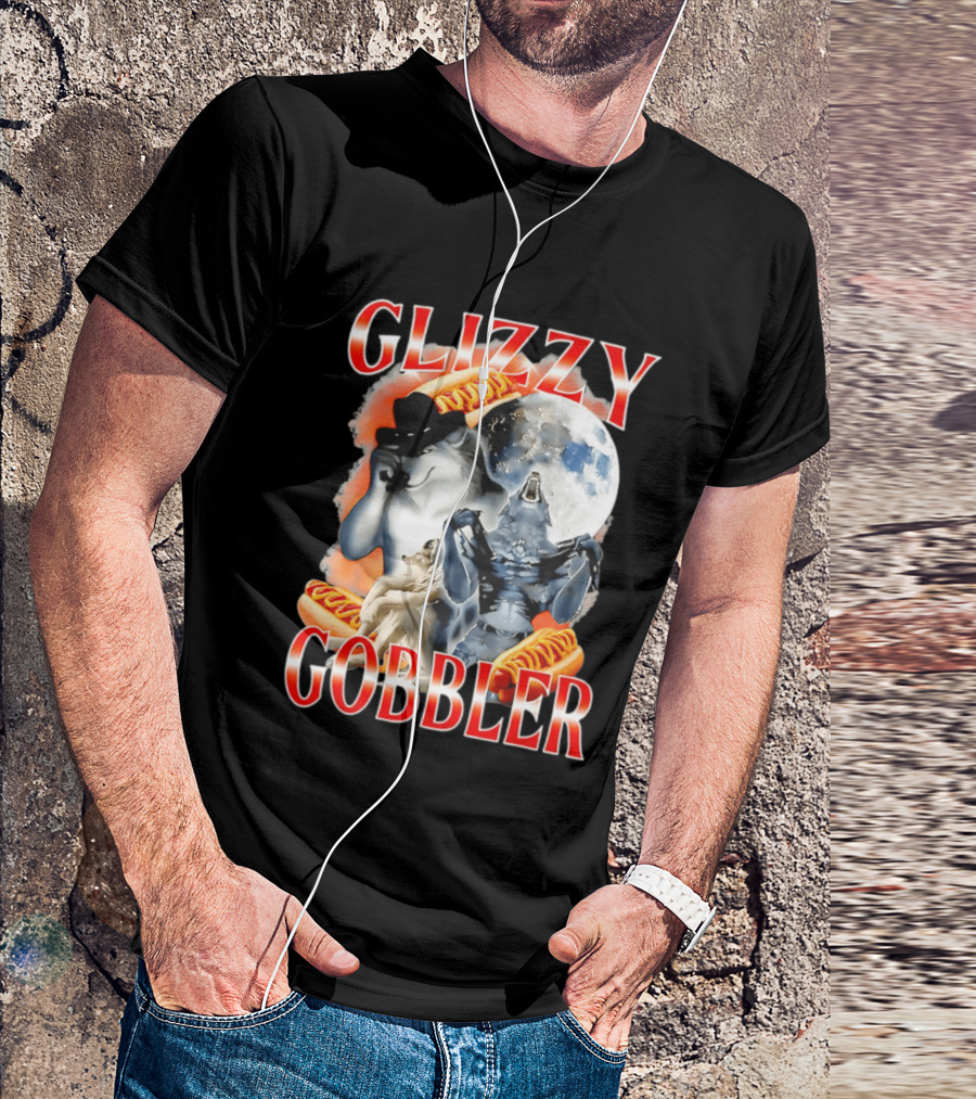 Glizzy Gobbler Wolf Moon Hot Dog Meme T-Shirt