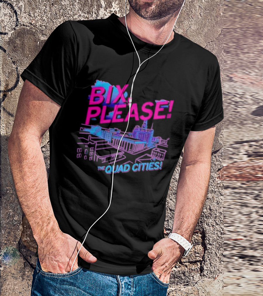 Bix Please The Quad Cities Skyline Retro Aesthetic T-Shirt