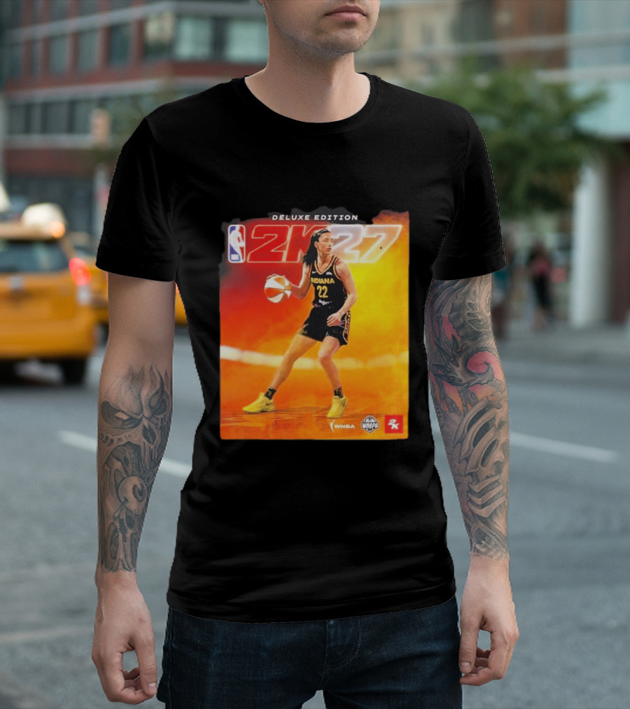 WNBA Caitlin Clark Indiana Fever NBA 2K27 Deluxe Edition Cover Athlete T-Shirt