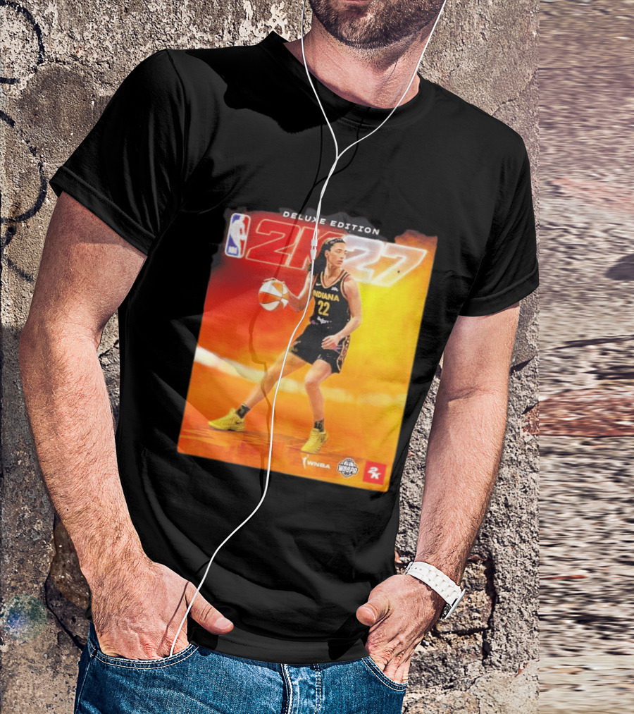 WNBA Caitlin Clark Indiana Fever NBA 2K27 Deluxe Edition Cover Athlete T-Shirt