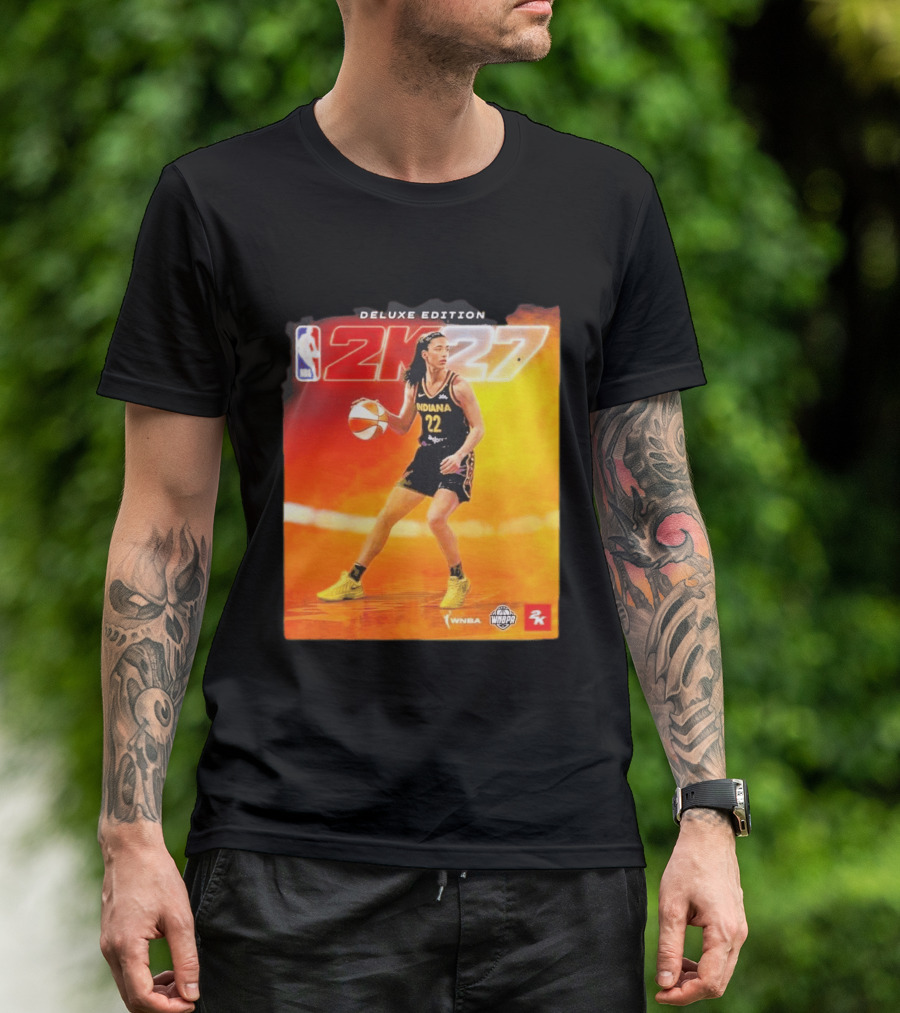 WNBA Caitlin Clark Indiana Fever NBA 2K27 Deluxe Edition Cover Athlete T-Shirt