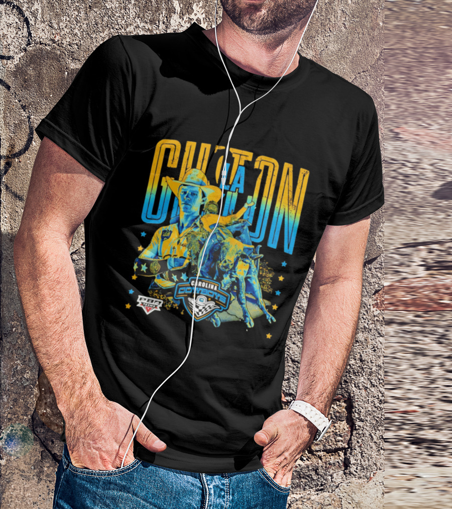 Carolina Cowboys Clay Guiton PBR Ranch Riding Champion T-Shirt