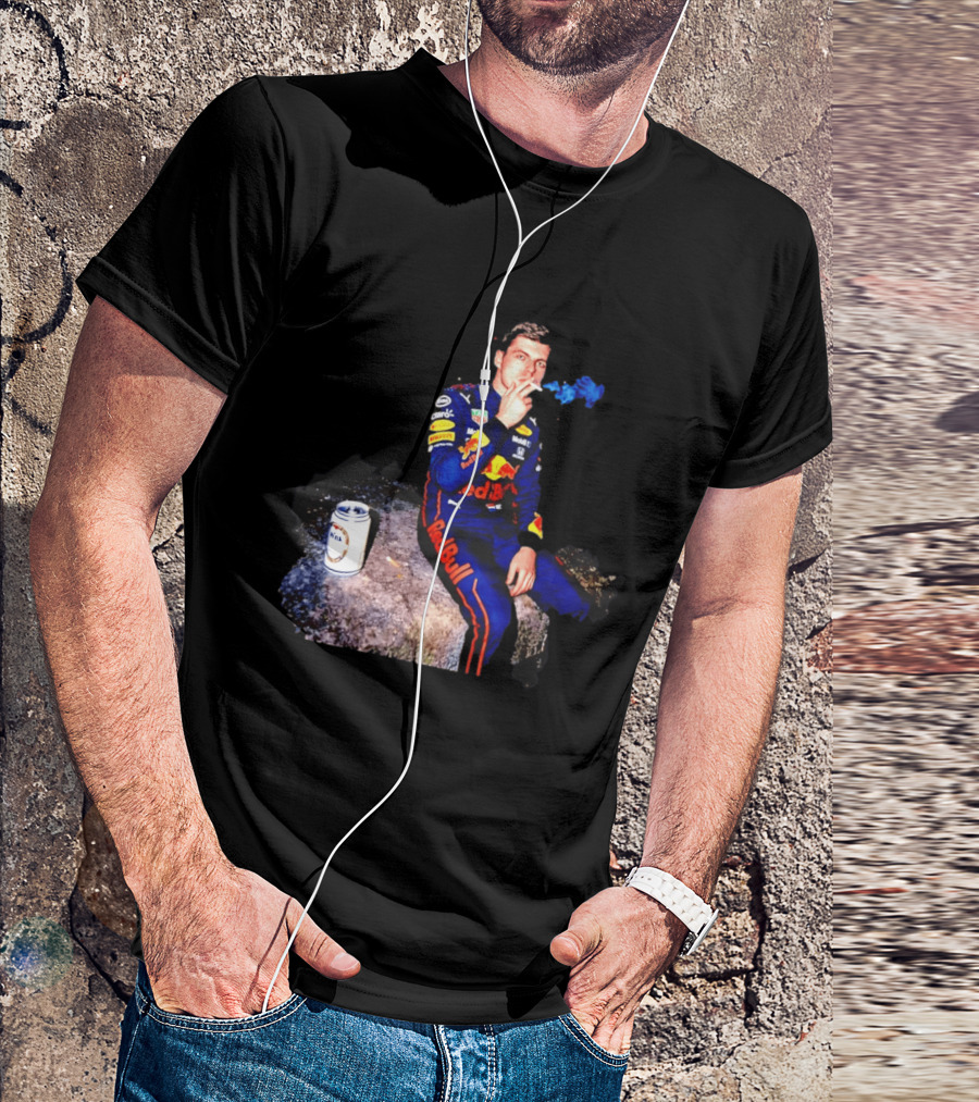 Max Verstappen Red Bull Racing Formula 1 Driver Smoking Racing Suit T-Shirt