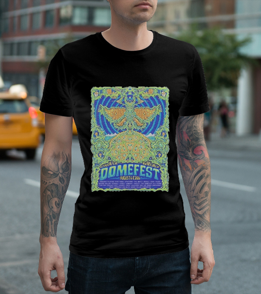 Domefest Line Up At ACE Adventure Resort In New River Gorge West Virginia On August 6 8 2026 T-Shirt