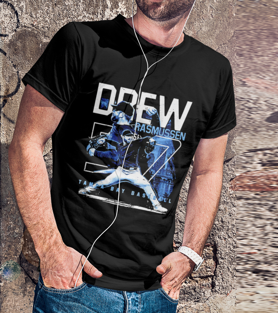 Drew Rasmussen 57 Tampa Bay Baseball T-Shirt