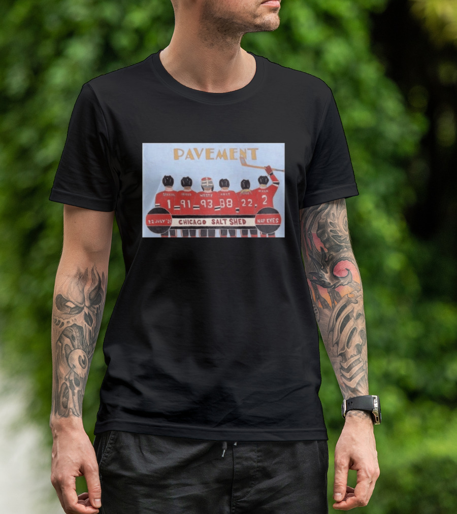 Pavement Band Chicago Salt Shed Nap Eyes July 22 2026 Hockey T-Shirt