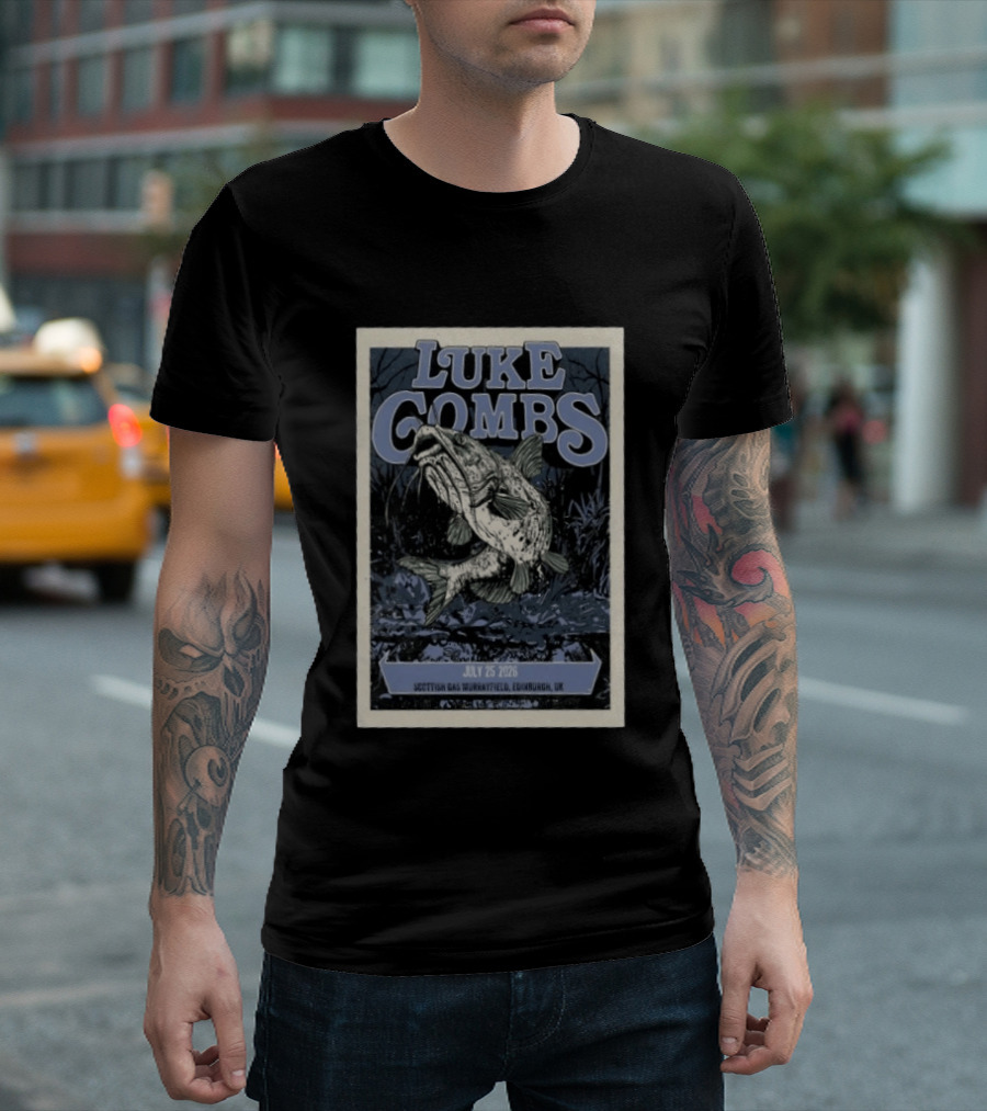 Luke Combs Scottish Gas Murrayfield Edinburgh UK July 25 2026 T-Shirt