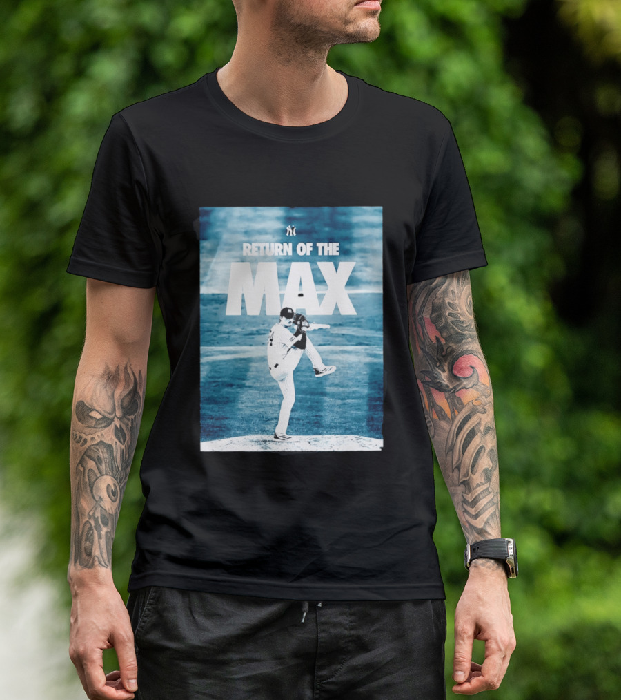 Return Of The Max Fried New York Yankees 54 MLB Pitching Action T-Shirt