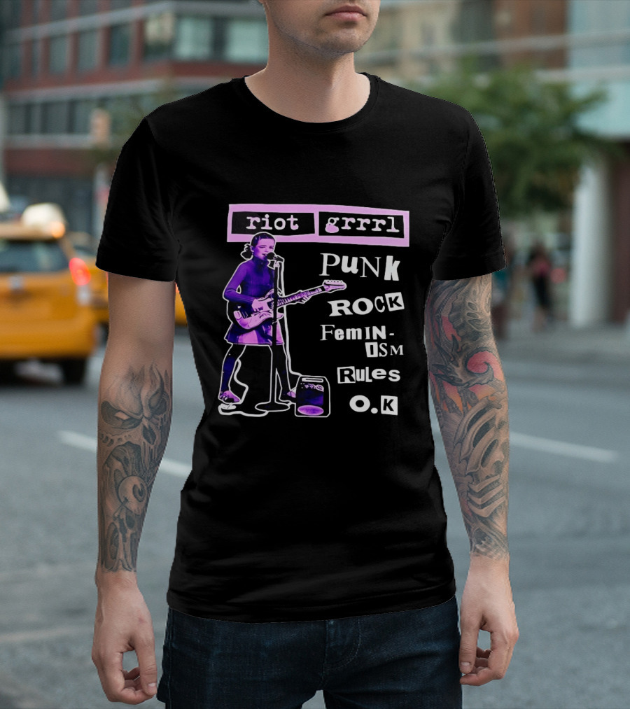 Riot Grrrl Punk Rock Feminism Rules OK T-Shirt