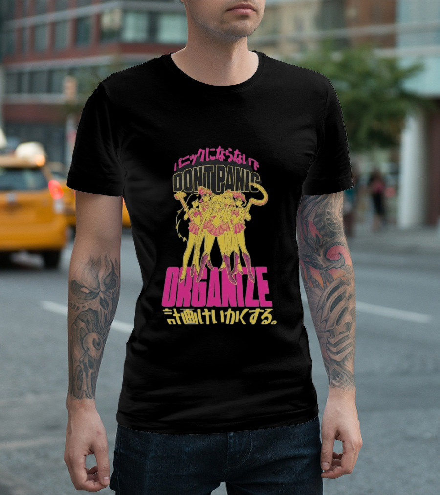 Sailor Moon Don't Panic Organize Japanese T-Shirt
