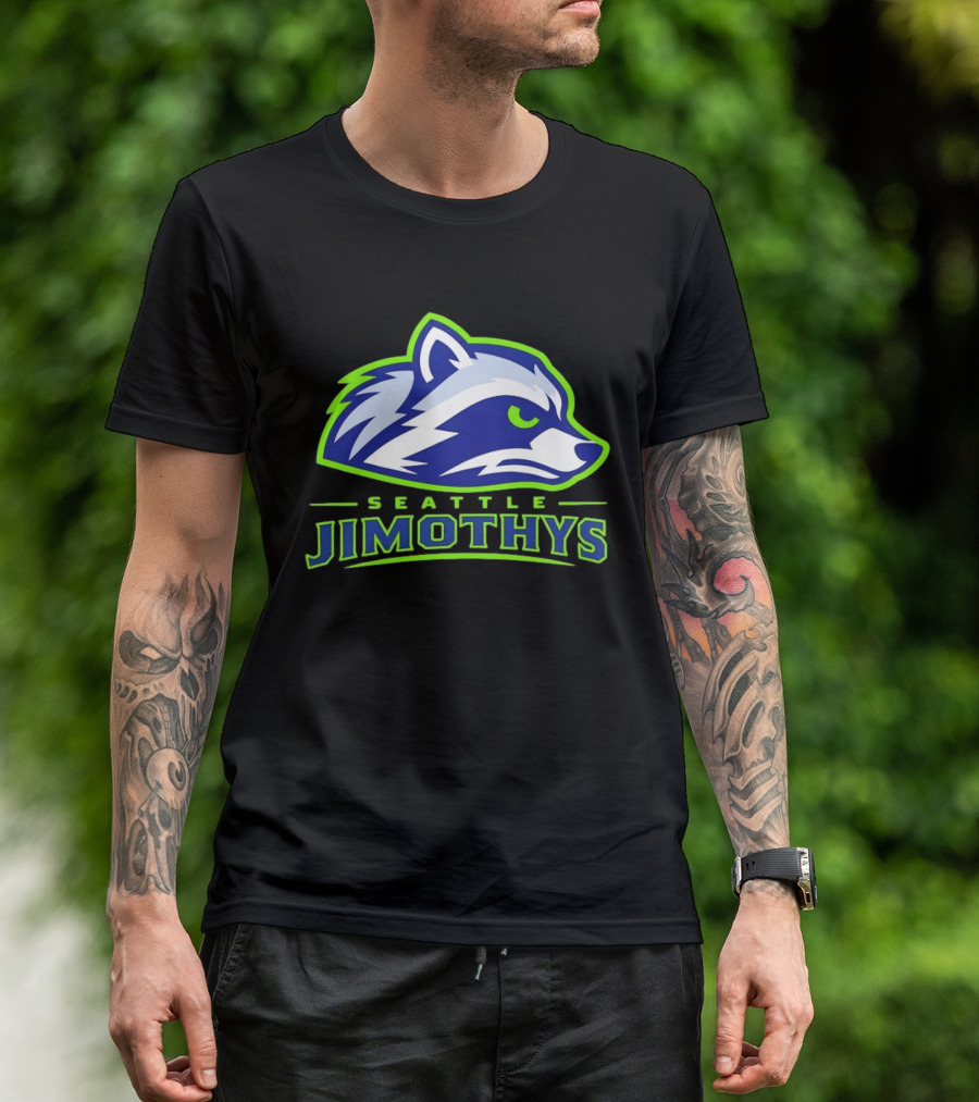 Seattle Jimothys Raccoon Trash Panda Meme Seahawks T-Shirt