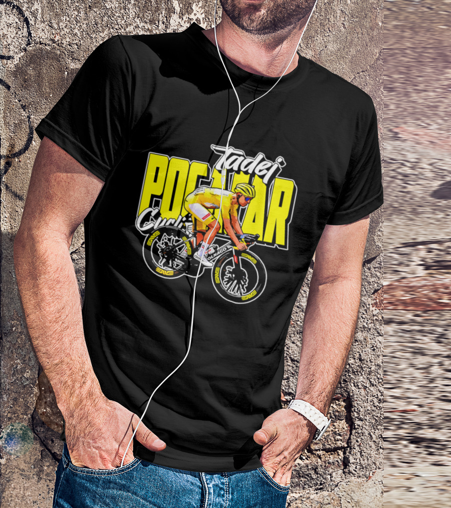 Tadej Pogacar Cycling Yellow Jersey Race Champion T-Shirt