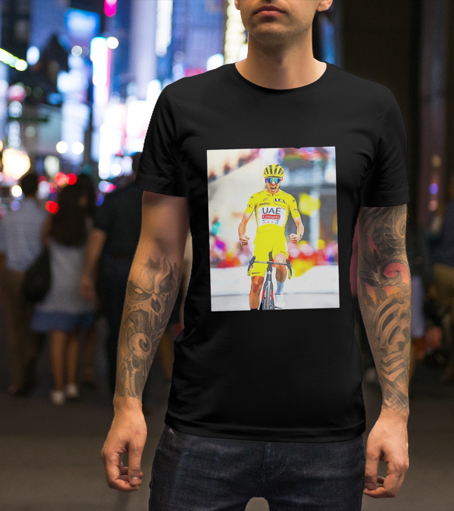 Tadej Pogačar UAE Team Emirates Tour De France Victory Moment T-Shirt