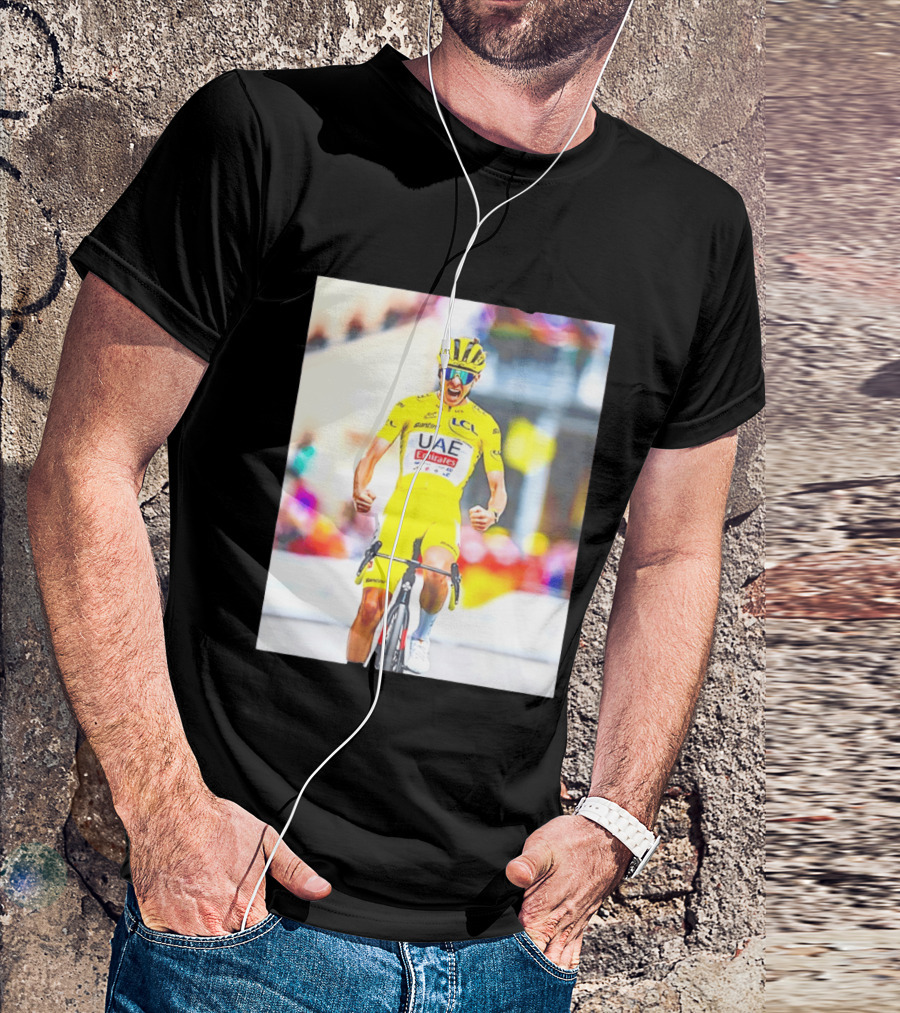 Tadej Pogačar UAE Team Emirates Tour De France Victory Moment T-Shirt