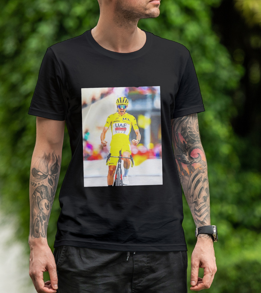Tadej Pogačar UAE Team Emirates Tour De France Victory Moment T-Shirt