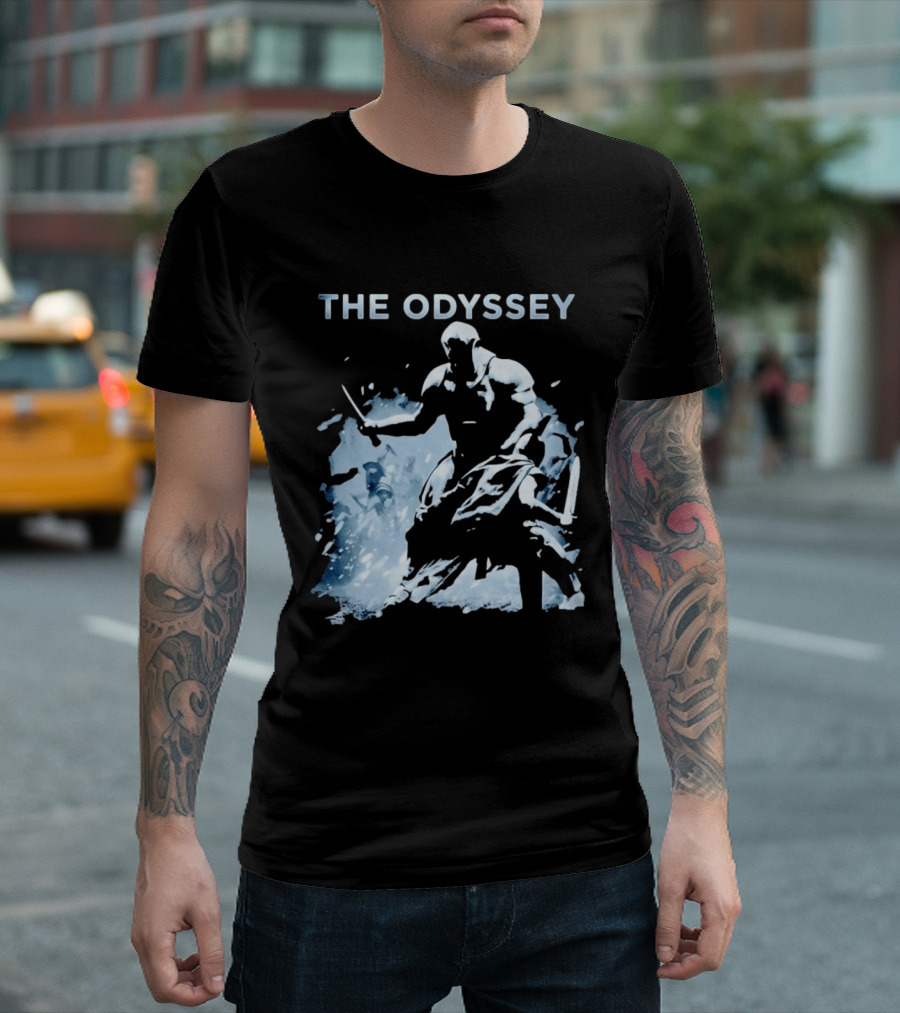 The Odyssey Warrior Dual Blade Combat Hooded Adventure T-Shirt