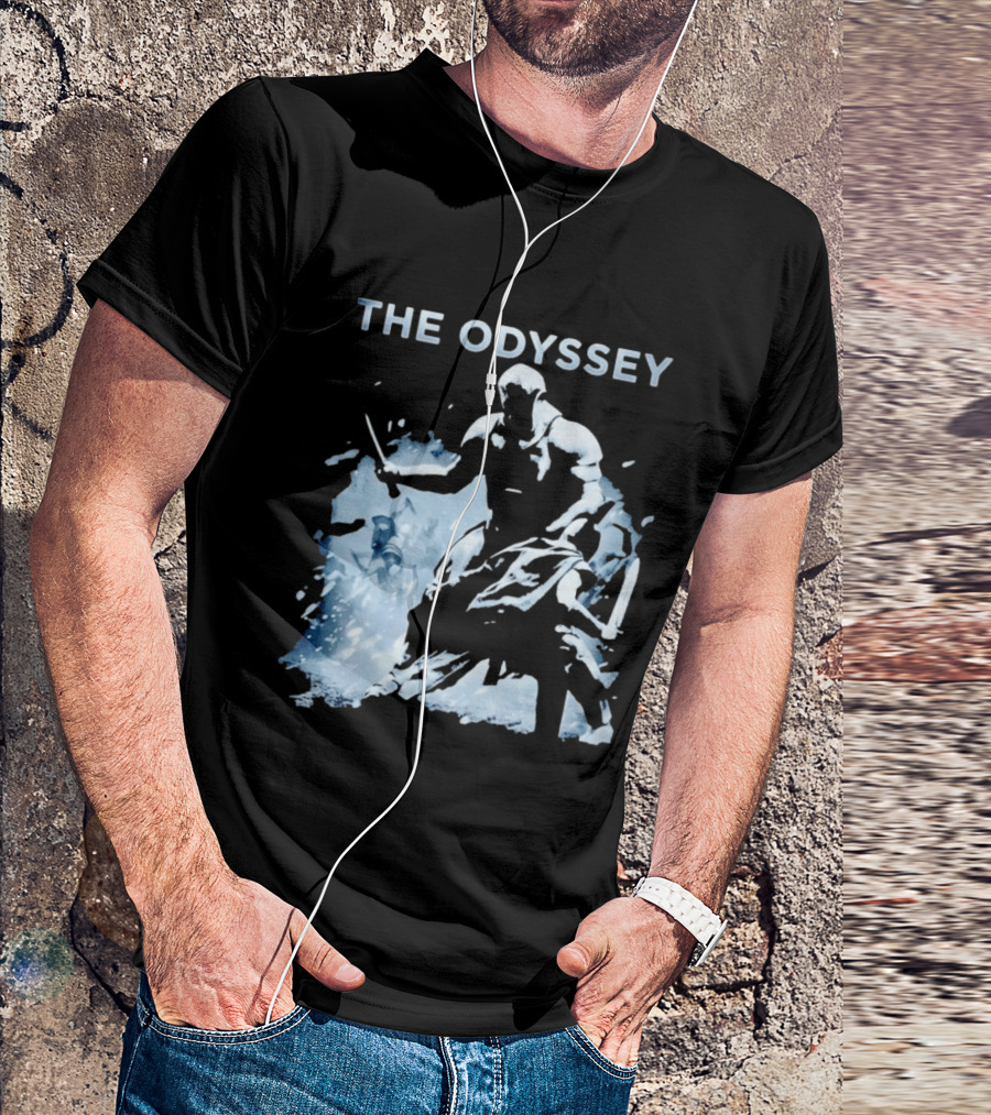 The Odyssey Warrior Dual Blade Combat Hooded Adventure T-Shirt