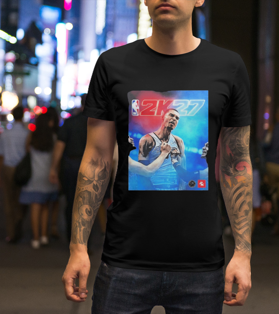 Victor Wembanyama NBA 2K27 Cover Athlete Basketball Gaming 2K Sports T-Shirt