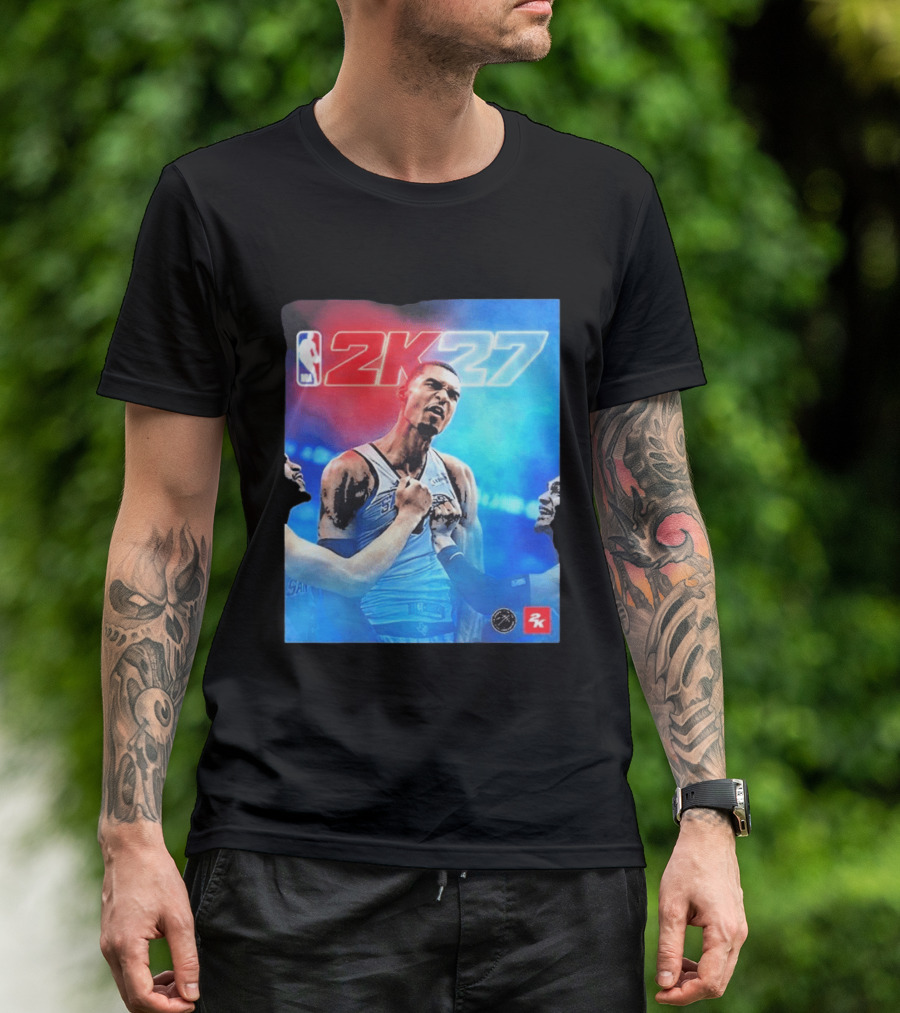 Victor Wembanyama NBA 2K27 Cover Athlete Basketball Gaming 2K Sports T-Shirt