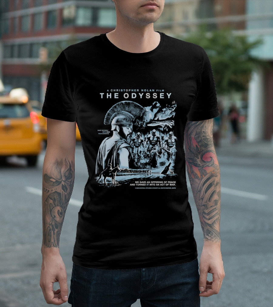 Christopher Nolan Film The Odyssey Offering Of Peace Act Of War T-Shirt