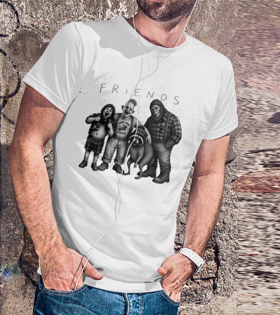 Friends Owning Moose Coffee Jmthy Big Foot Raccoon T-Shirt