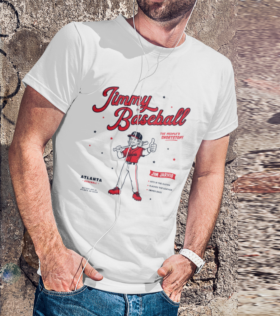 Jimmy Baseball The People's Shortstop Atlanta Braves Star Player Jarvis T-Shirt