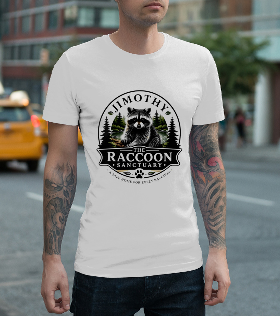 Jimothy Raccoon Sanctuary A Safe Home For Every Raccoon T-Shirt
