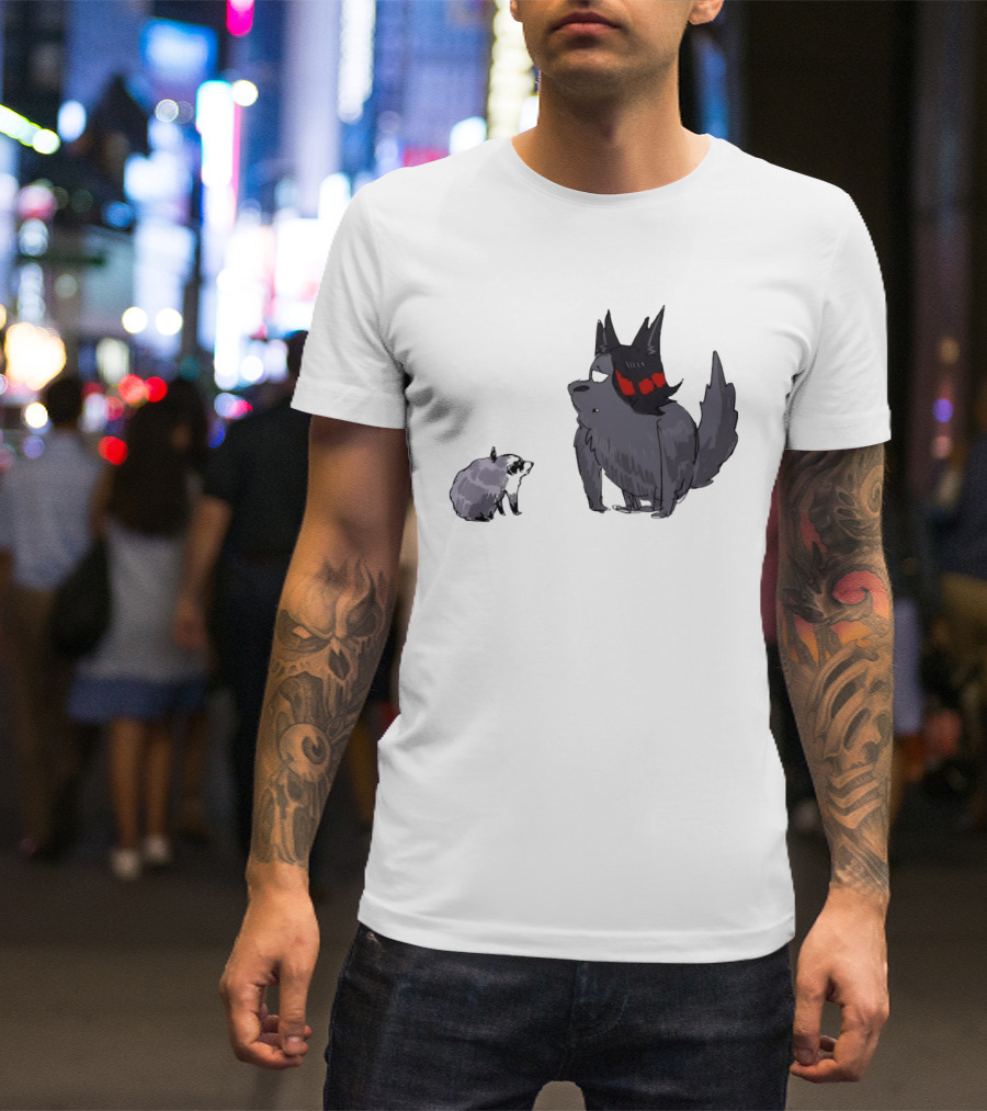 Mr Looper And Jimothy Raccoon Cartoon Funny Animal Characters T-Shirt