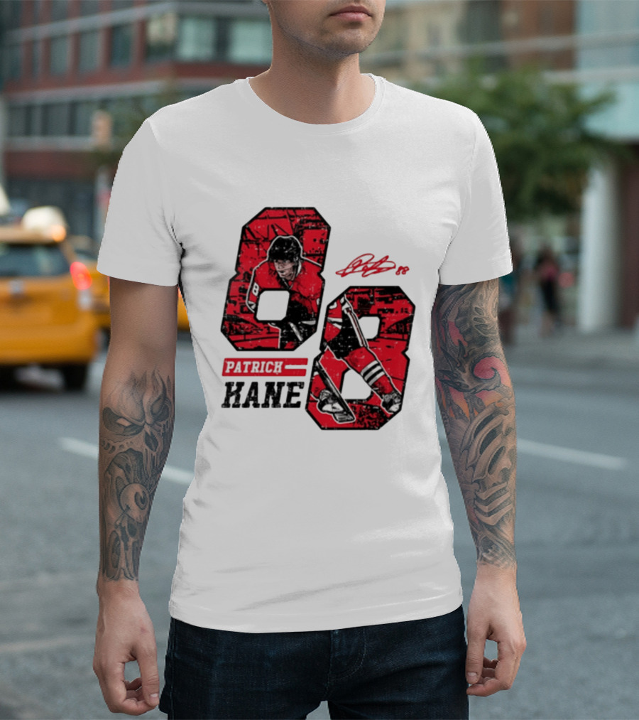 Patrick Kane Chicago Blackhawks 88 Comic Style Collaboration T-Shirt