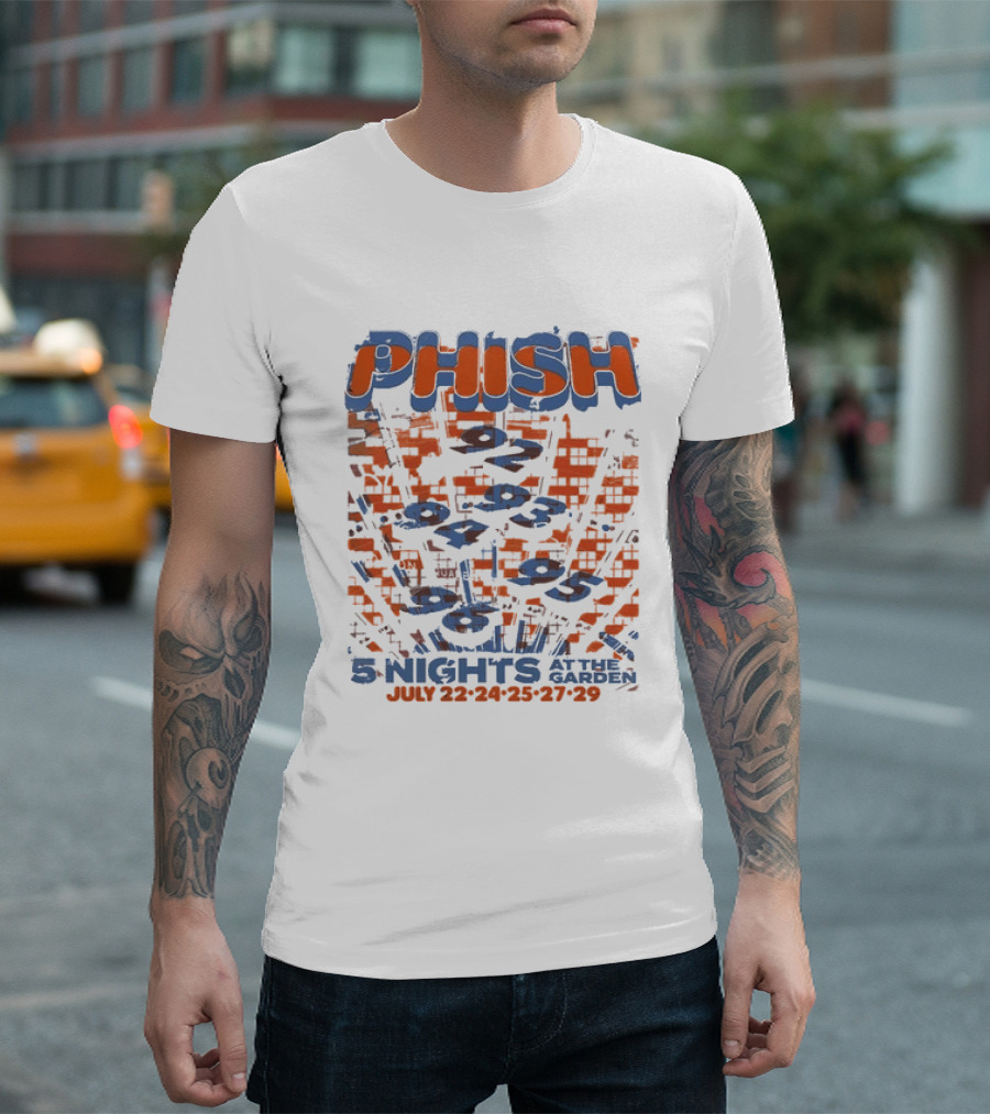 Phish Five Nights At Madison Square Garden New York City July 22 To 29 2026 Fourth Edition Knicks T-Shirt