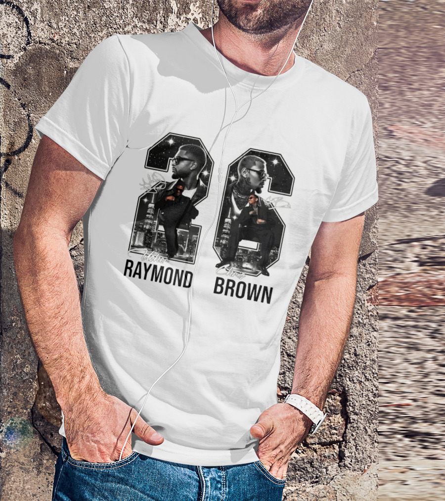 Usher Raymond Chris Brown 26 R And B Tour Usher Chris Brown Signatures T-Shirt