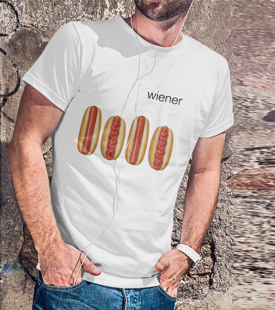 Wiener Hot Dog Ketchup Food Iconic Snack T-Shirt