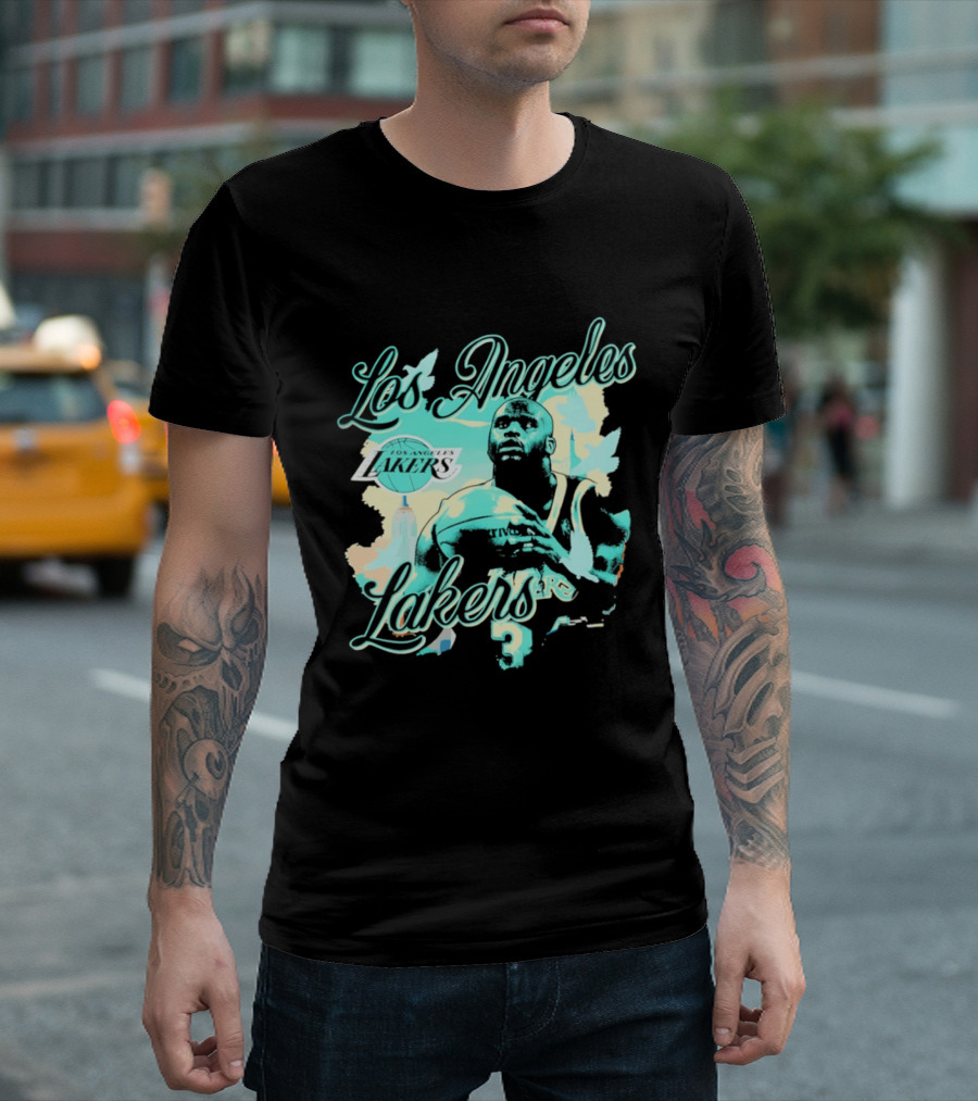 Los Angeles Lakers Anthony Davis No 3 Collage Lakers T-Shirt