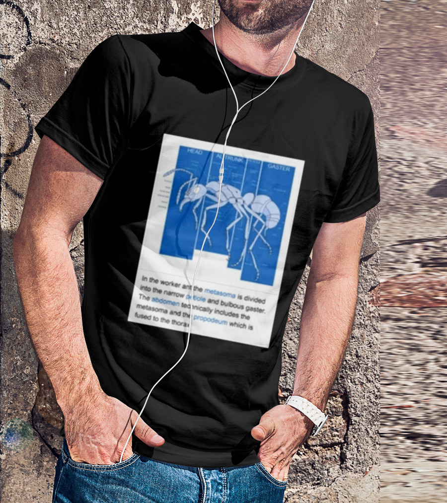Head Alitrunk Gaster Metasoma Petiole Anatomy Of An Ant T-Shirt