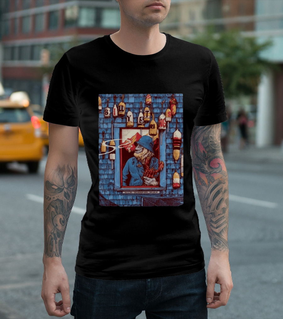 Billy Strings Portland ME 2026 Night 2 Event Cross Insurance Arena July 25 Dan Dippel Coastal Fisherman T-Shirt