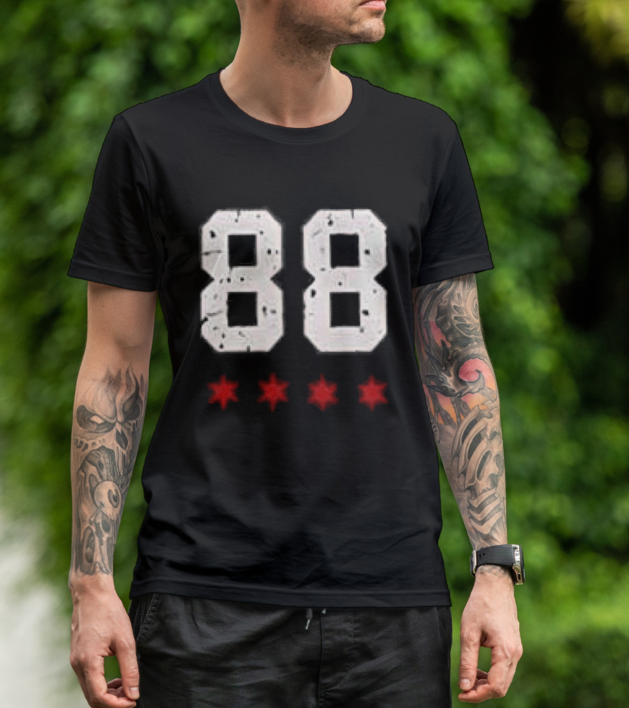 Chicago Blackhawks Showtime Returns 88 Three Red Stars T-Shirt