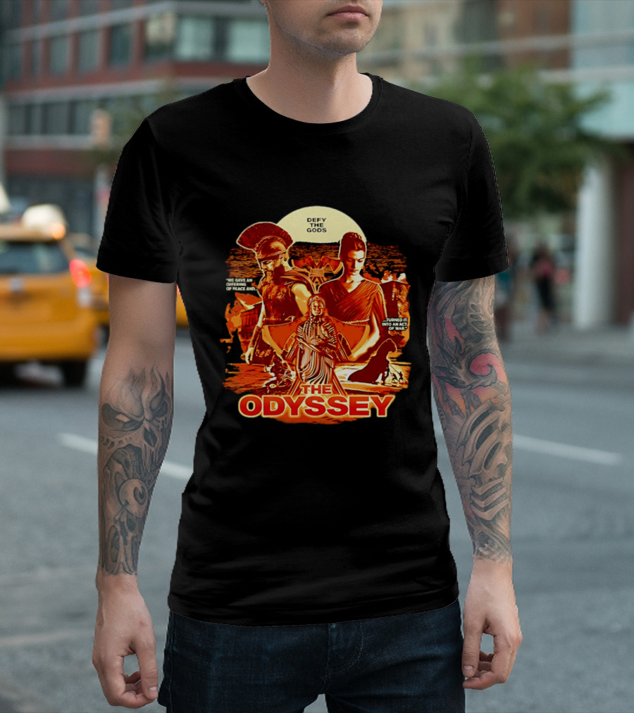 The Odyssey Defy The Gods Offering Of Peace Into Act Of War T-Shirt