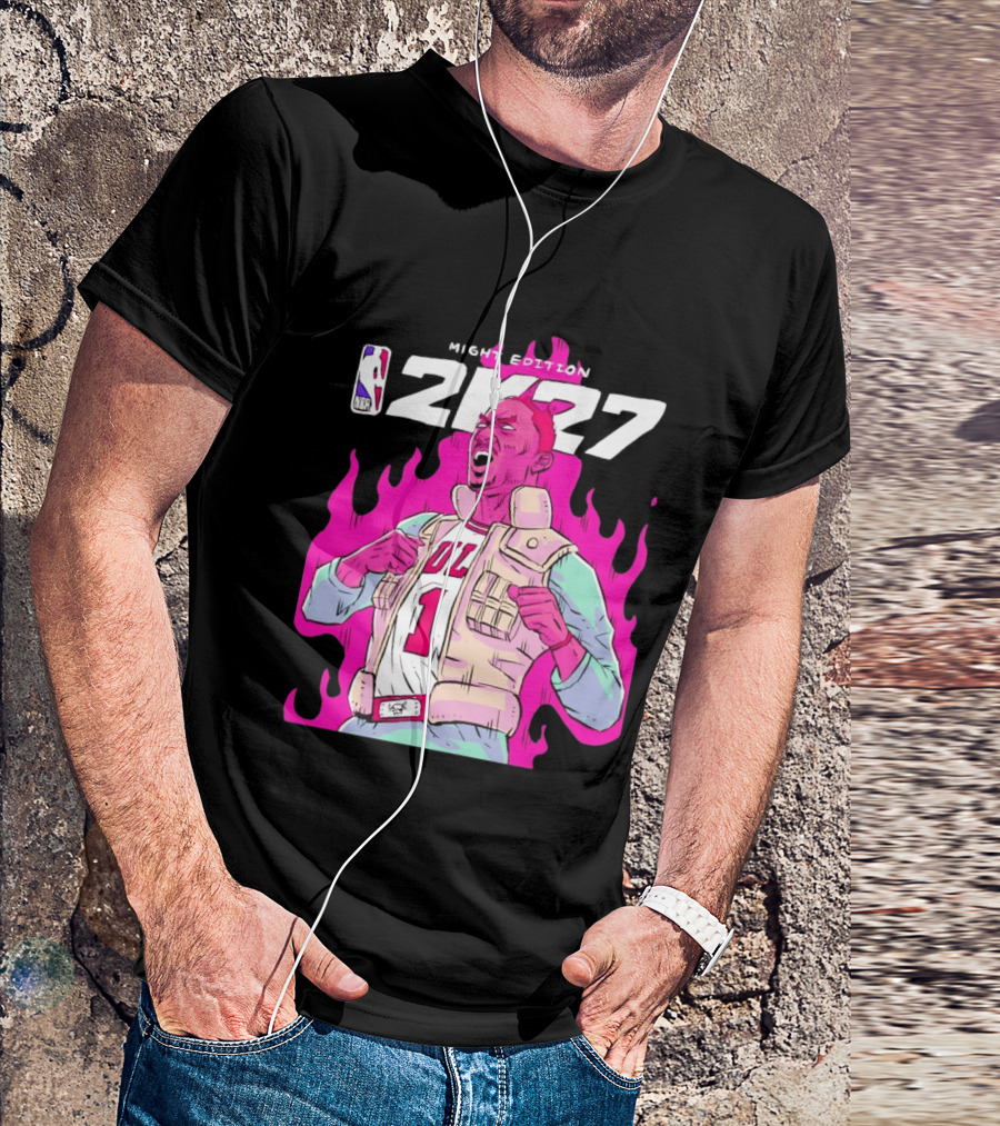 Derrick Rose Bulls NBA 2K27 Might Edition Basketball T-Shirt