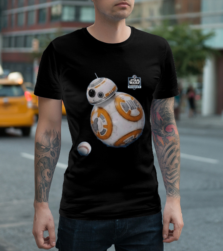 Star Wars Night BB 8 Baseball Event T-Shirt
