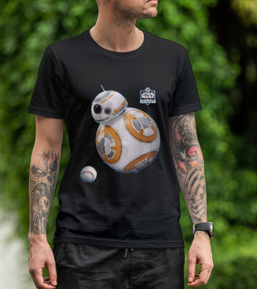 Star Wars Night BB 8 Baseball Event T-Shirt