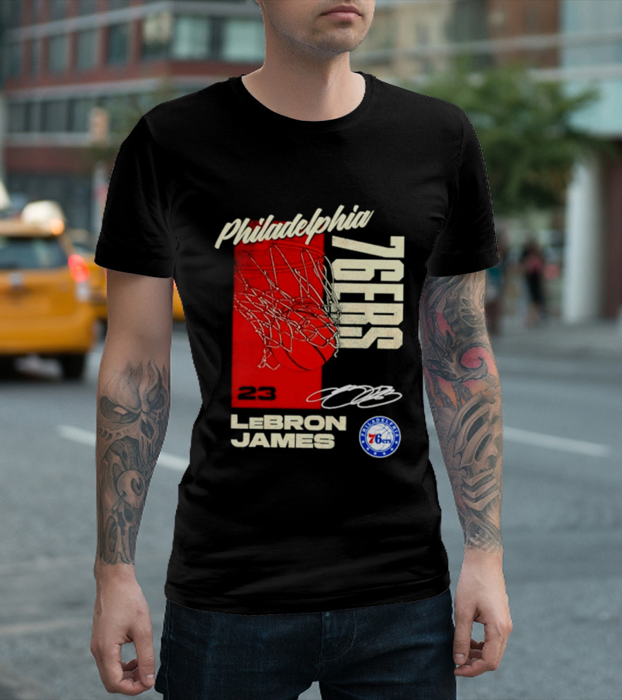 LeBron James 23 Philadelphia 76ers Basketball T-Shirt