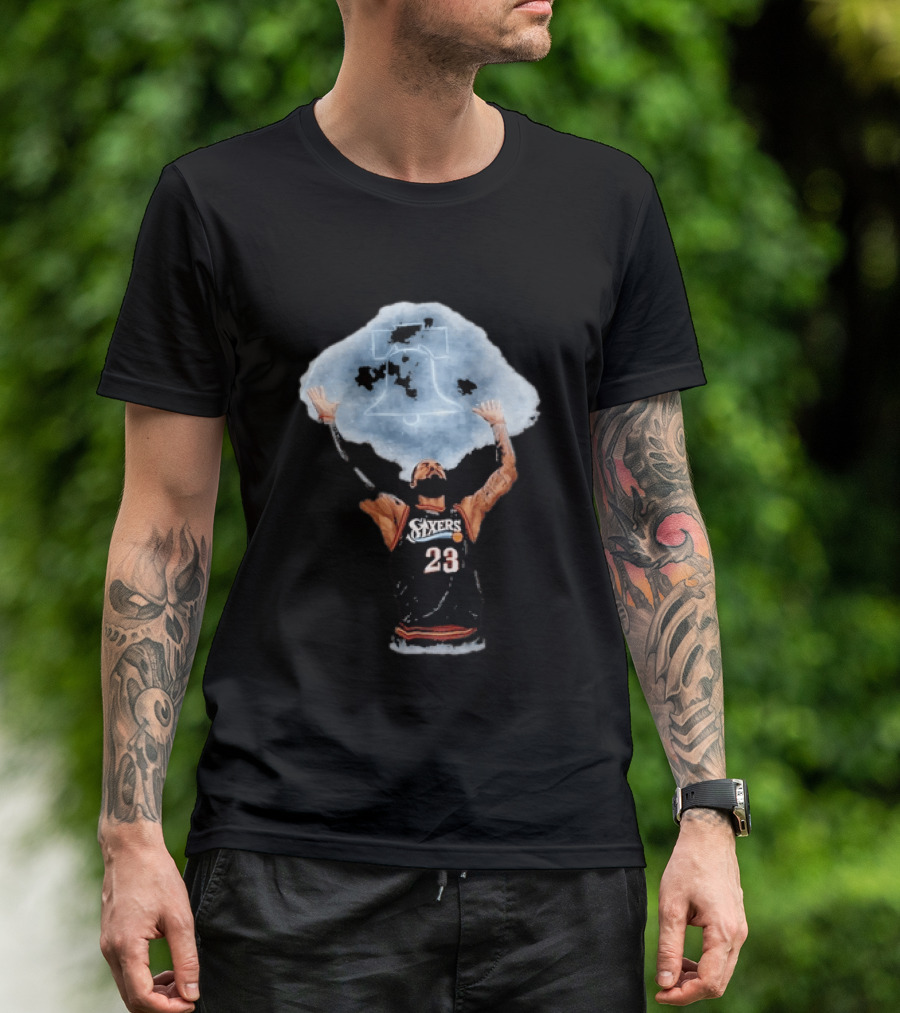 Philadelphia Sixers LeBron James 23 Liberty Bell Basketball T-Shirt