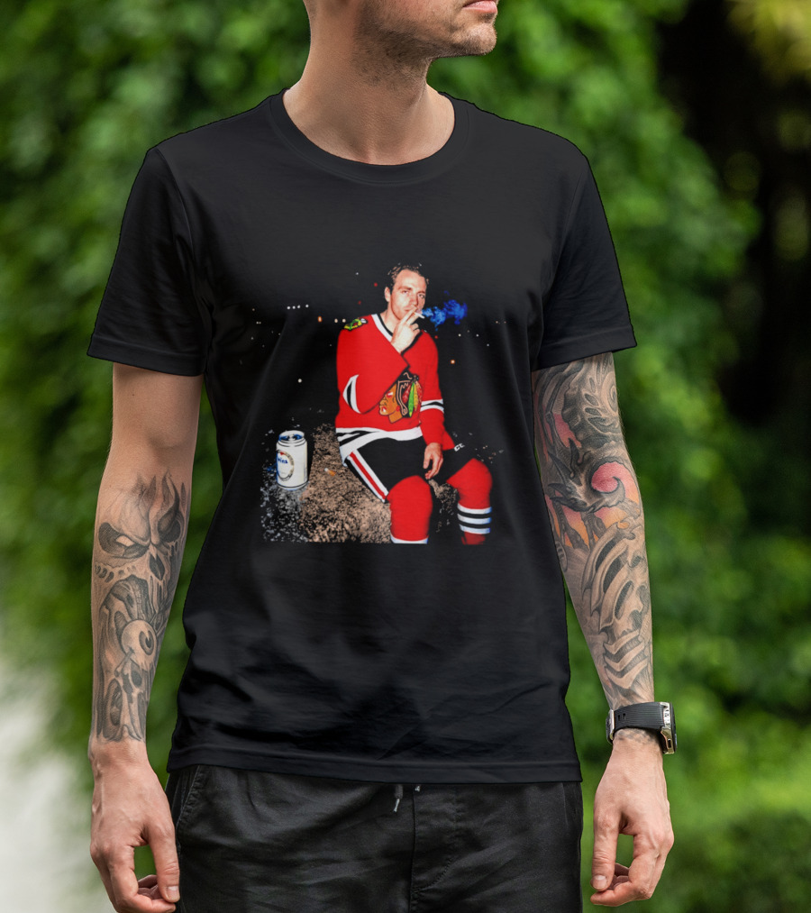 Patrick Kane Chicago Blackhawks Showtime Smoking Retro Aesthetic T-Shirt